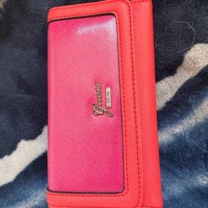 Guess Vibrant Pink and Red Wallet